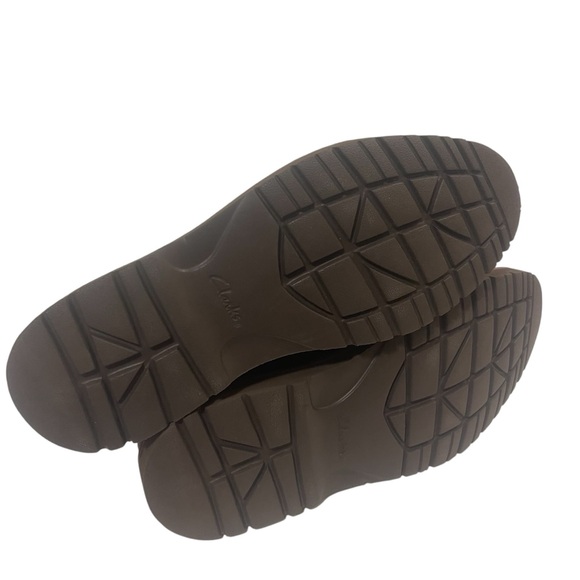 Men's CLARKS Vargo Rise Brown Leather Ankle Boots Like New - Picture 7 of 7